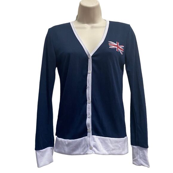 Dr. Who Call Box Phone Booth Lightweight Cardigan Blue Sz S - Picture 2 of 8